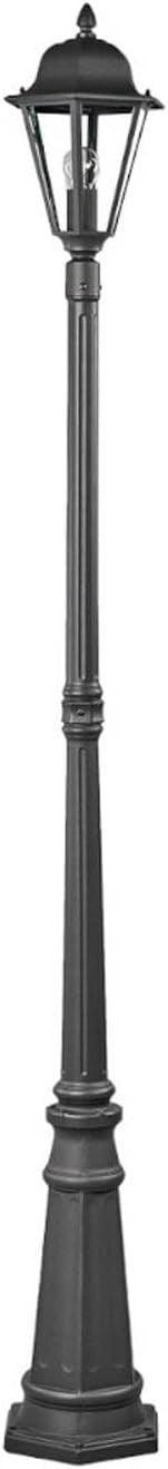 Antique Black Post Light, Lantern Design, E27 LED, Waterproof