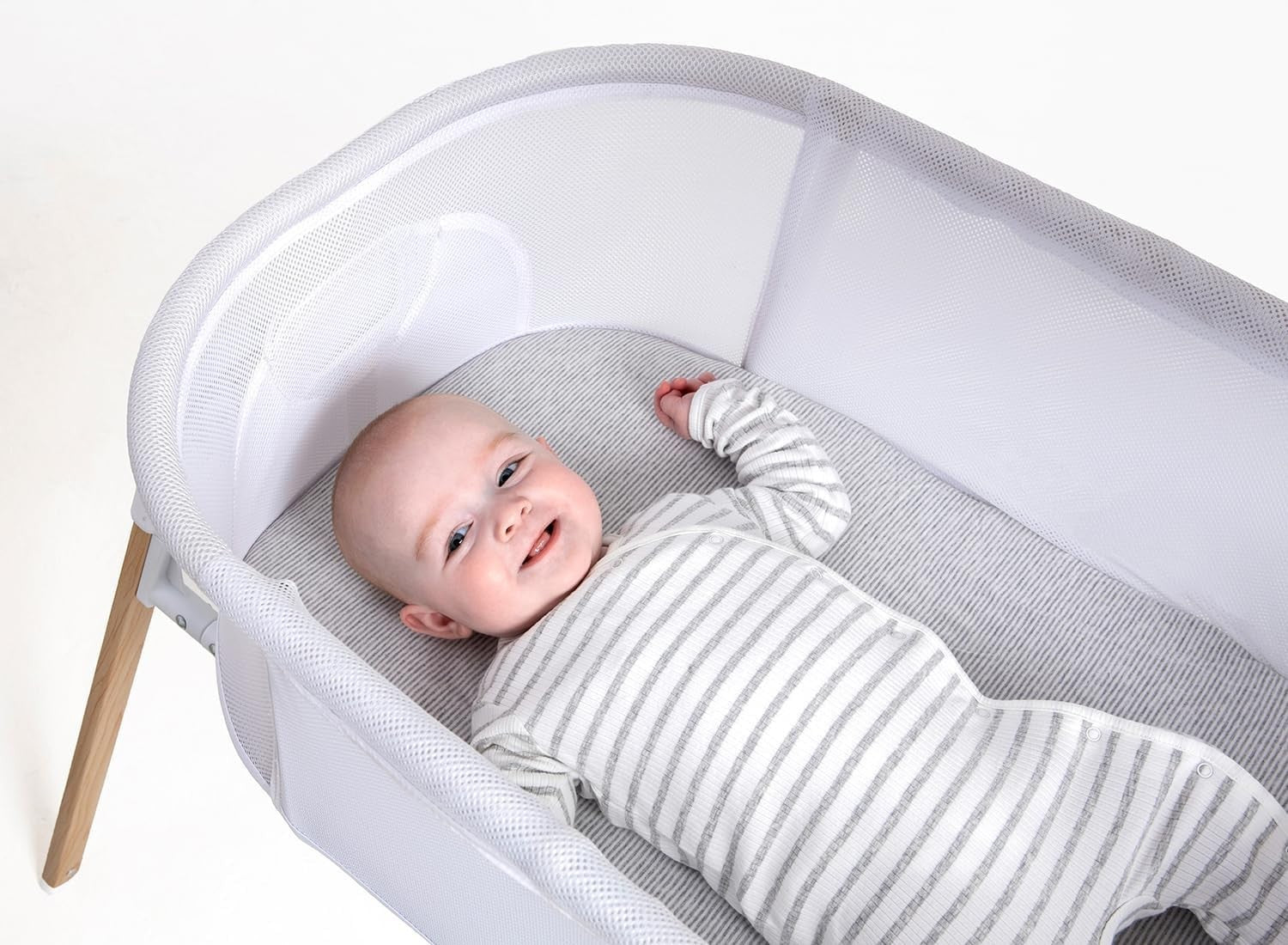 Bedside Crib Cradle Rocker Travel Cot with Mattress & Carry Bag