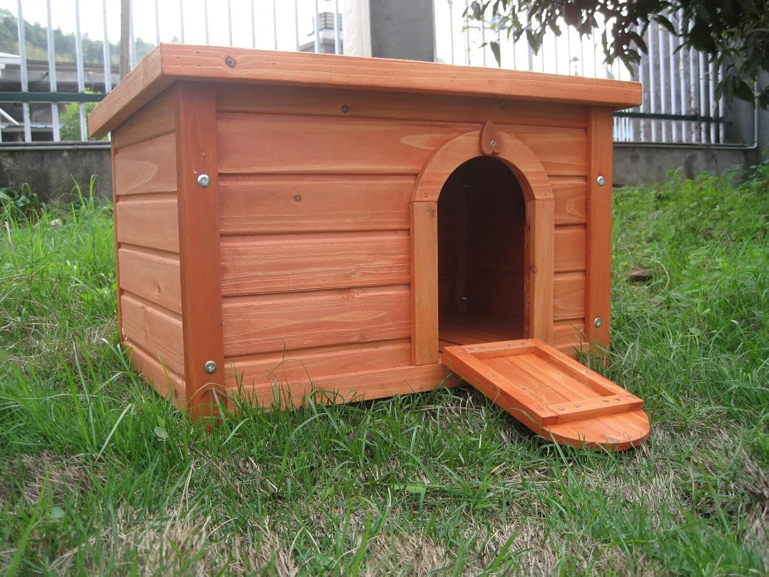 Deluxe Wooden Rabbit Hide House Outdoor Guinea Pig Shelter Small Pet Hut
