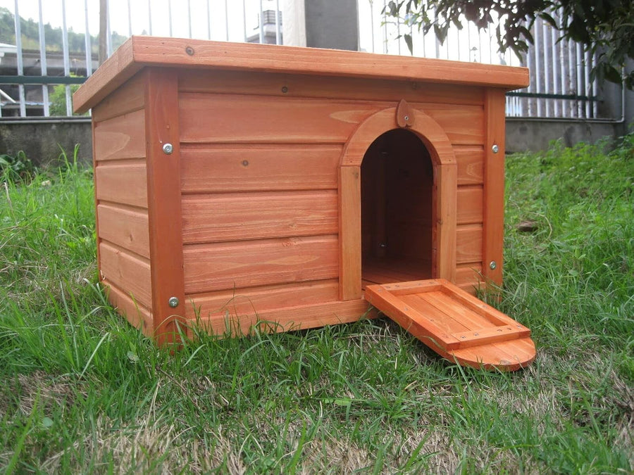 Deluxe Wooden Rabbit Hide House Outdoor Guinea Pig Shelter Small Pet Hut