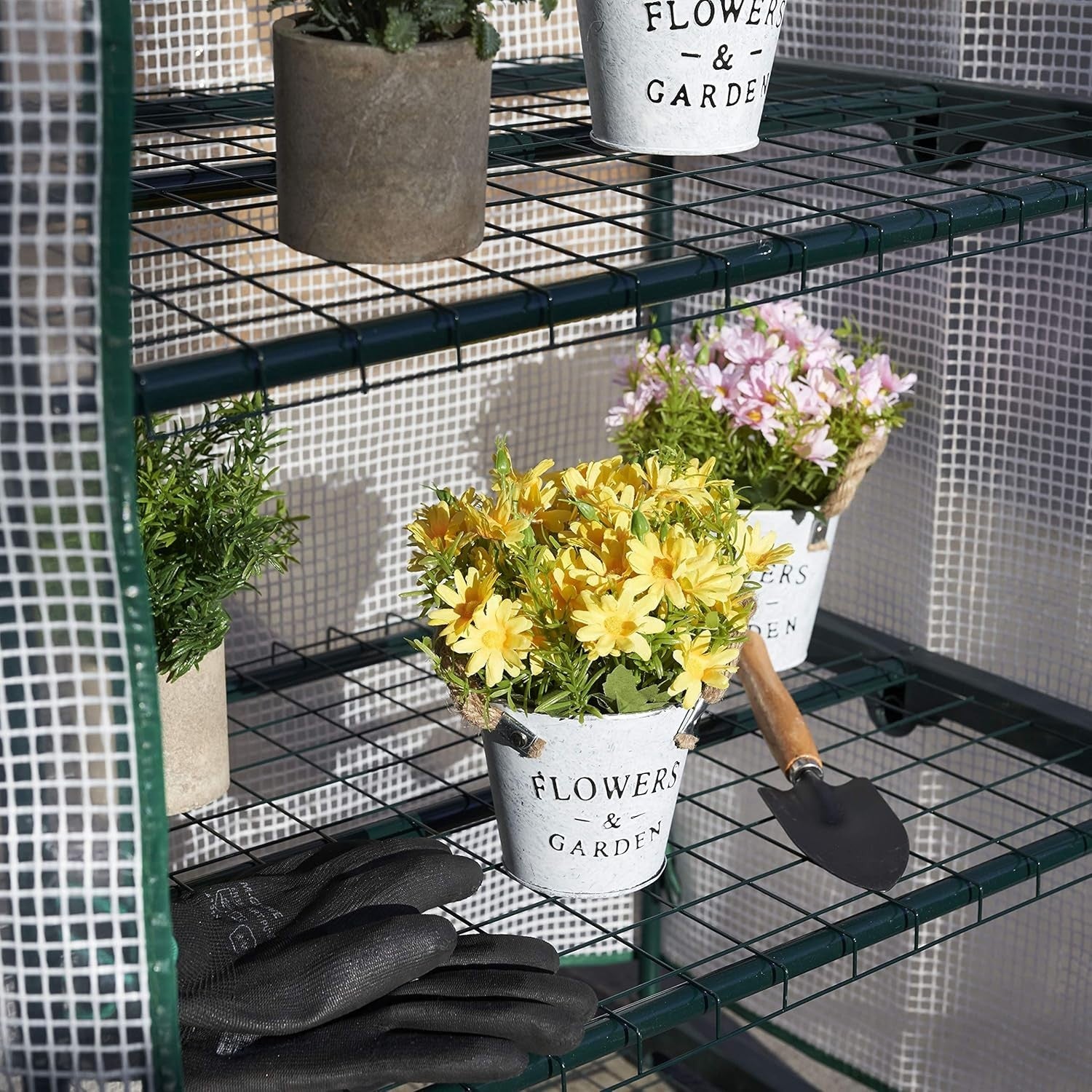 3 Tier Mini Greenhouse with Reinforced PVC Cover | Compact Steel Frame