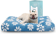 30x20in Dog Bed Washable Crate Mattress Blue Flower