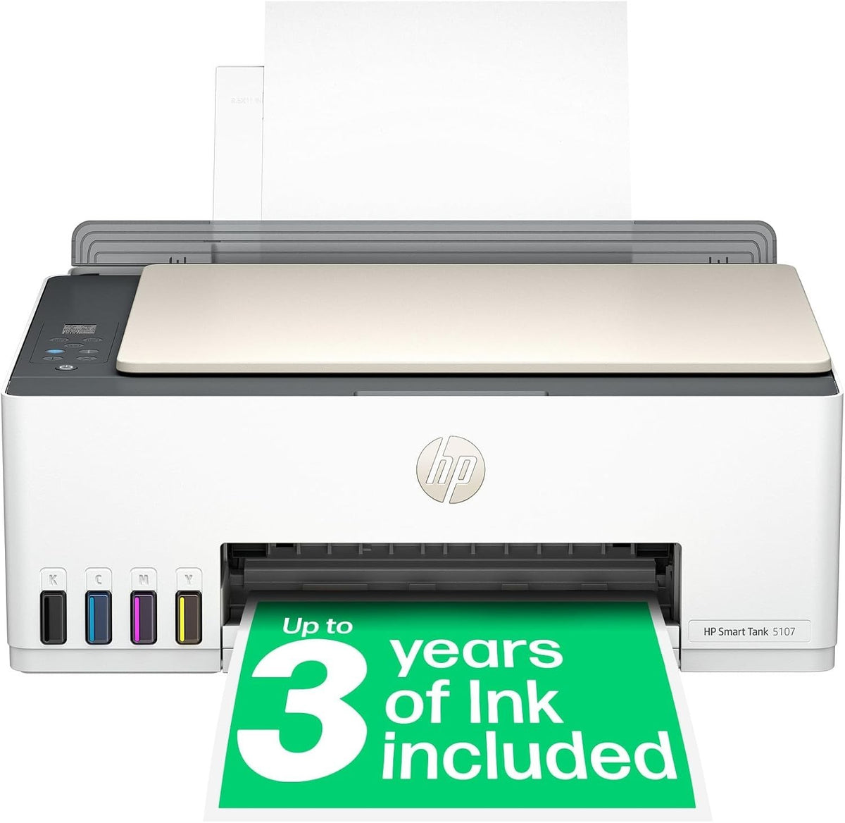 White A4 Colour Inkjet Smart Tank Printer Wireless Refillable 12ppm Compact