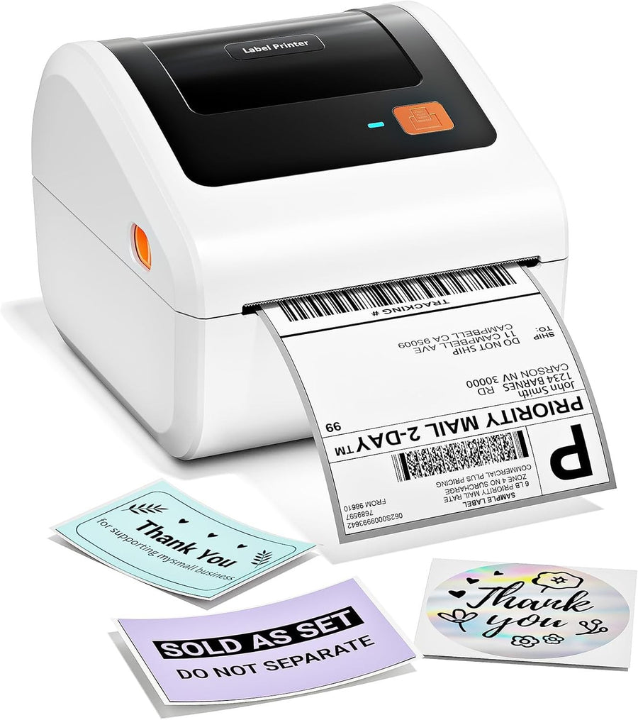Bluetooth Thermal Shipping Label Printer 4x6 USB Postage Labels