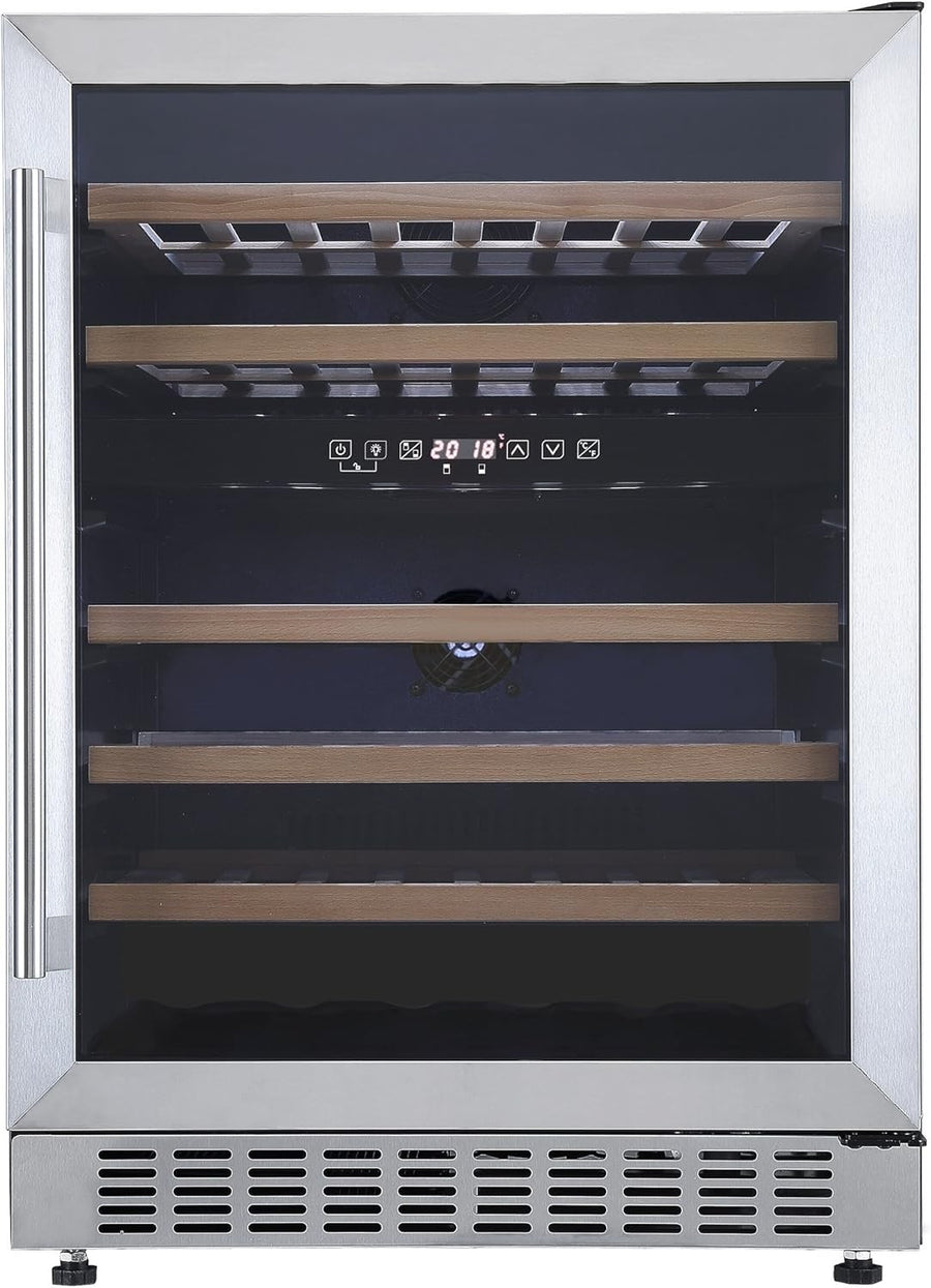 60cm Built In Wine Cooler Under Counter Fridge Digital Control 54 Bottle