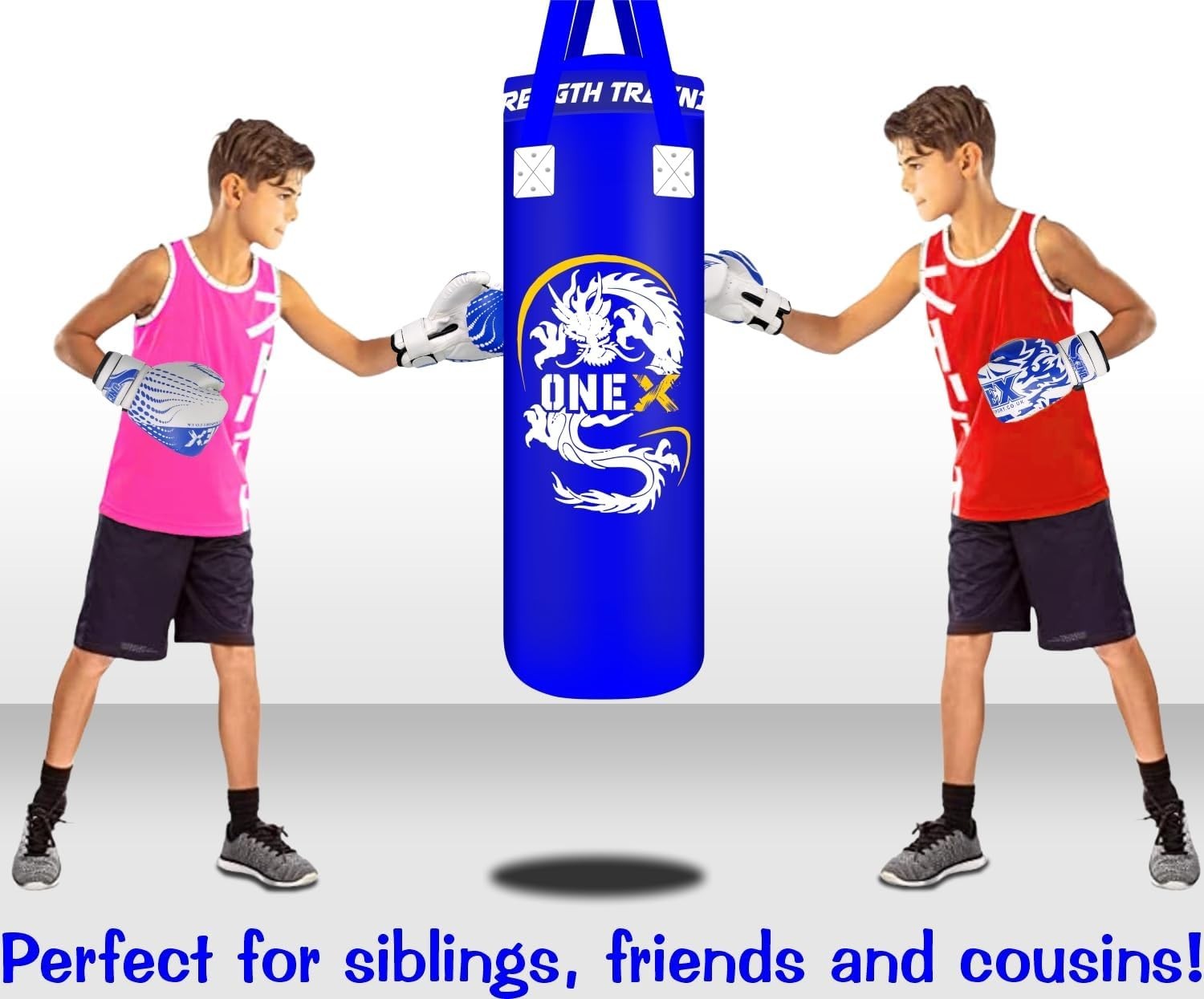 3ft Boxing Punch Bag Wall Mount Kit Gloves MMA Home Training