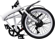 20" Folding Commuter Bike with 7-Speed Gears, Carbon Steel, Portable