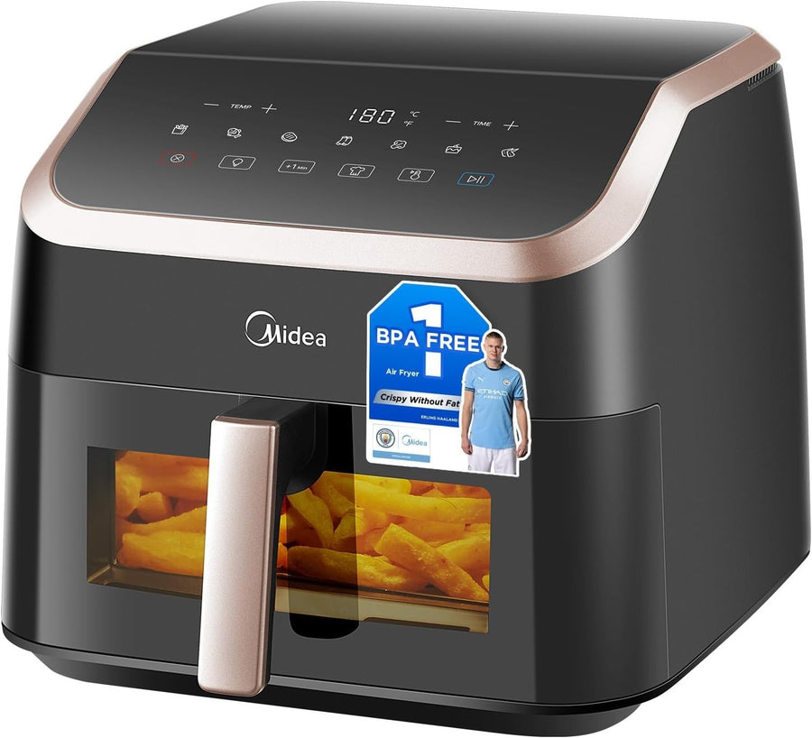 8.5L Large Air Fryer Window No Oil 8in1 Max Crisp Timer Nonstick