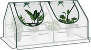 Mini Garden Greenhouse 120x60x60cm White PE Cover with Roll-Up Windows