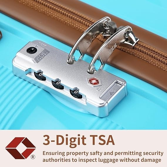 Compact Hard Shell Travel Suitcase 24 Inch PP Spinner Wheels TSA Lock