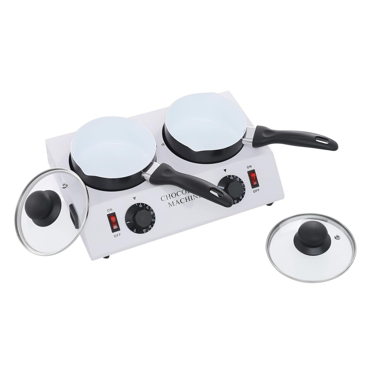 Double Pot Chocolate Tempering Machine Electric Melting Warmer 40W