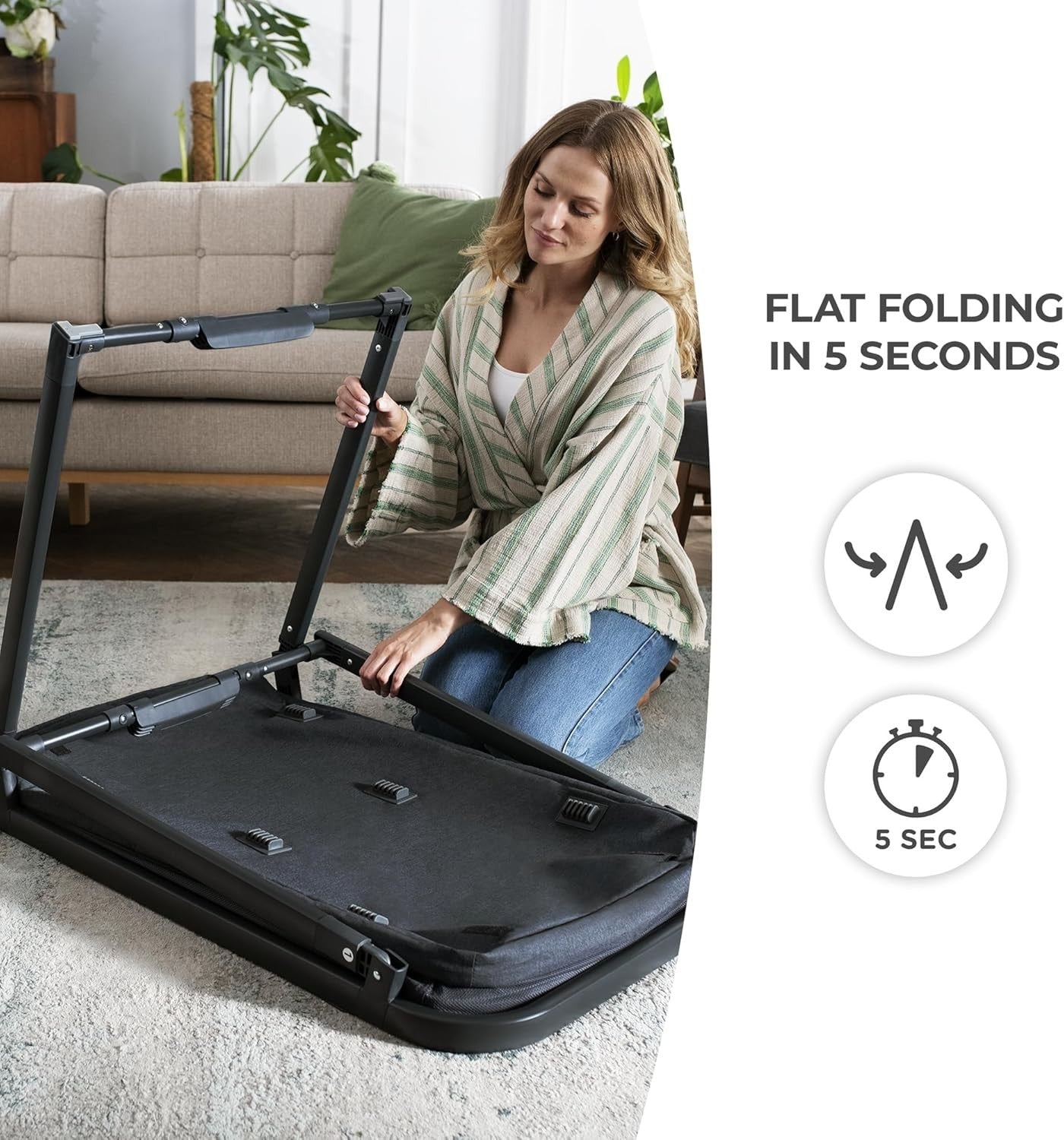 4in1 Travel Cot Playpen Cradle with Mattress Bag Quick Folding 41.3x63x71cm