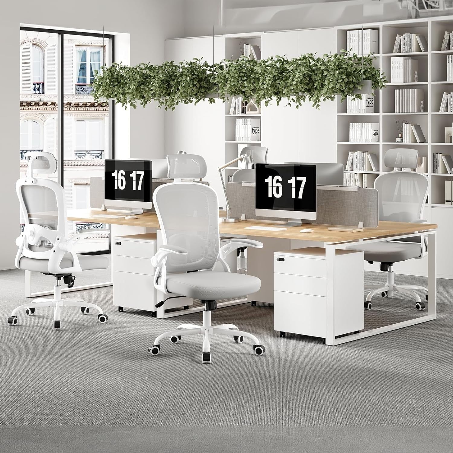 Ergonomic Home Office Desk Chair | High Back Adjustable Lumbar Support Mesh