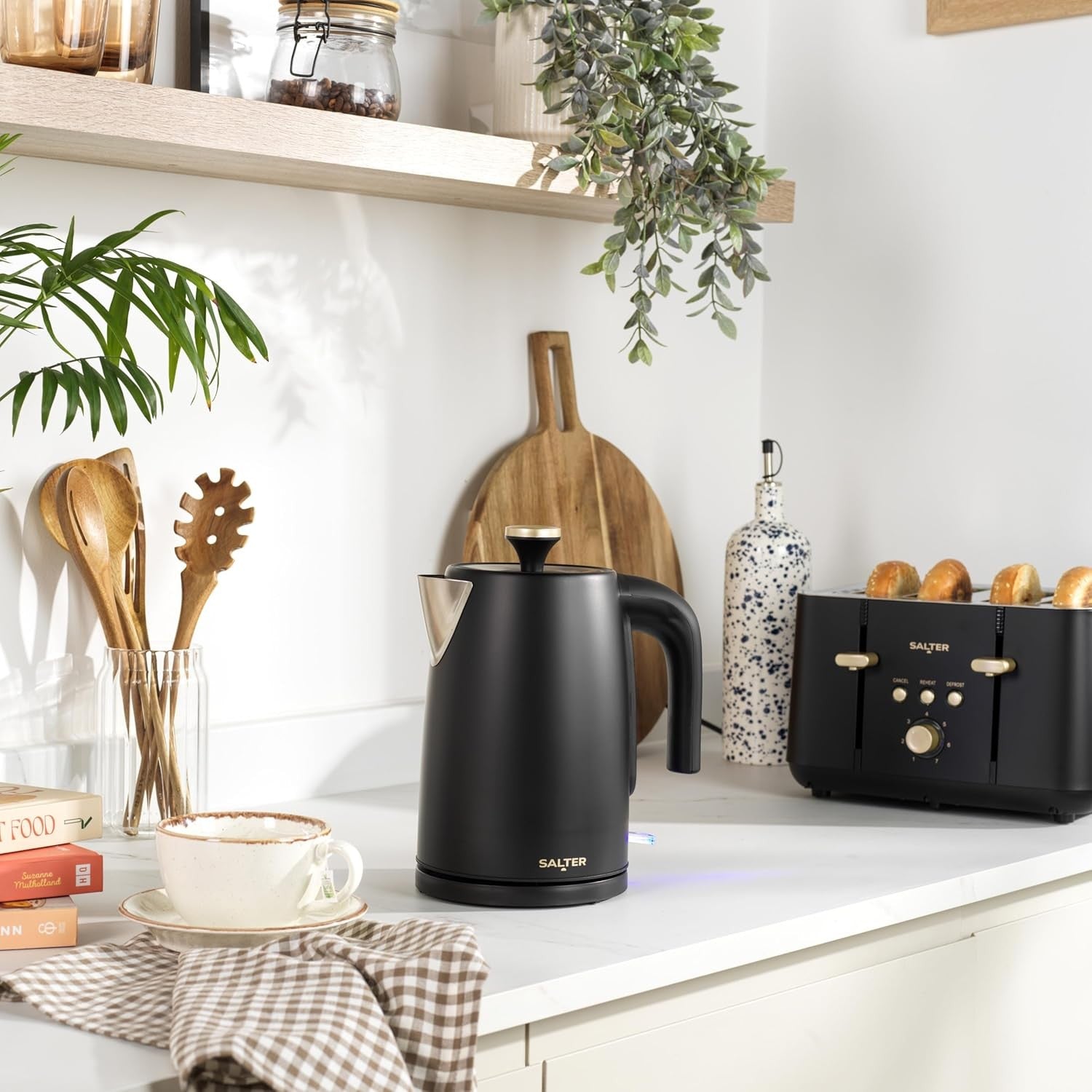 Kitchen Set 3000W Kettle 2-Slice Toaster 800W Microwave