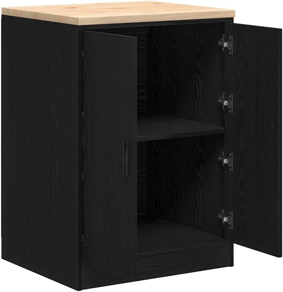 Black Pine Garage Storage Cabinet 60x51x85 cm - Durable Tool Organizer