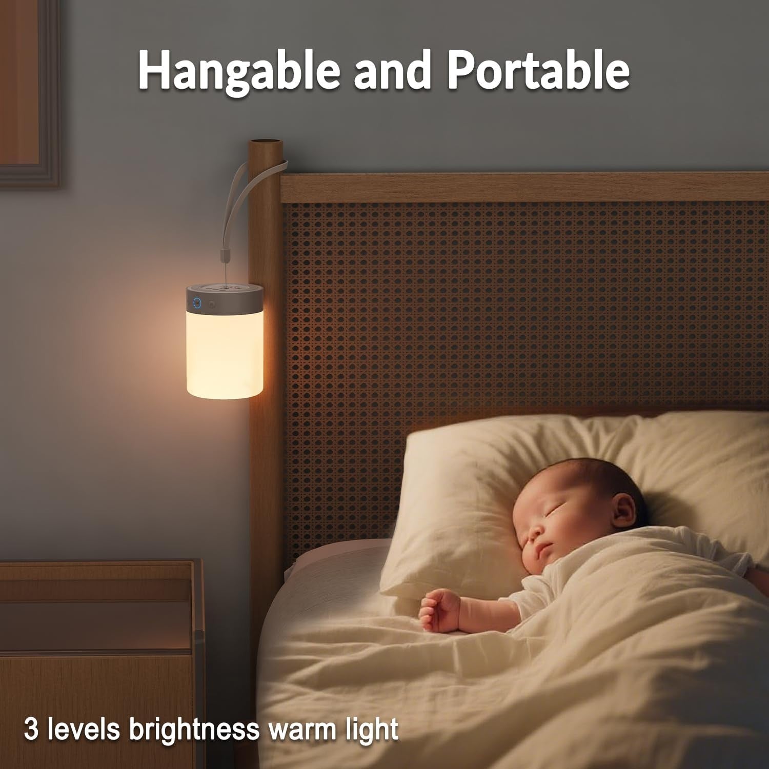 White Noise Machine Night Light 20 Sleep Sounds Timer Memory Portable
