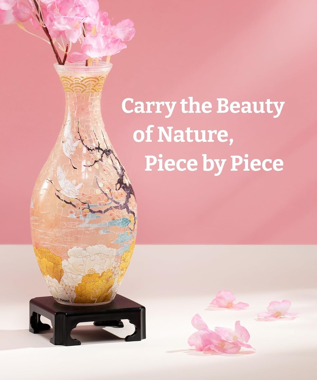 3D Puzzle Flower Vase DIY Home Decor Floral Display Gift 160 Pieces