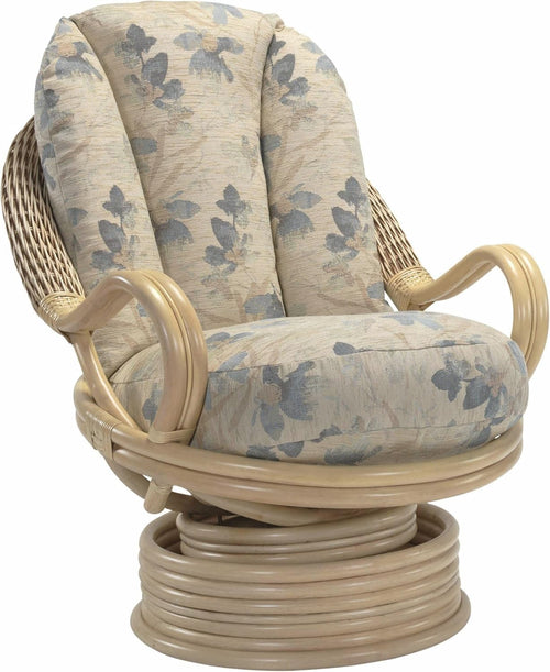 Swivel Rocker Rattan Armchair 360° Indoor Lounge Chair with Cushions