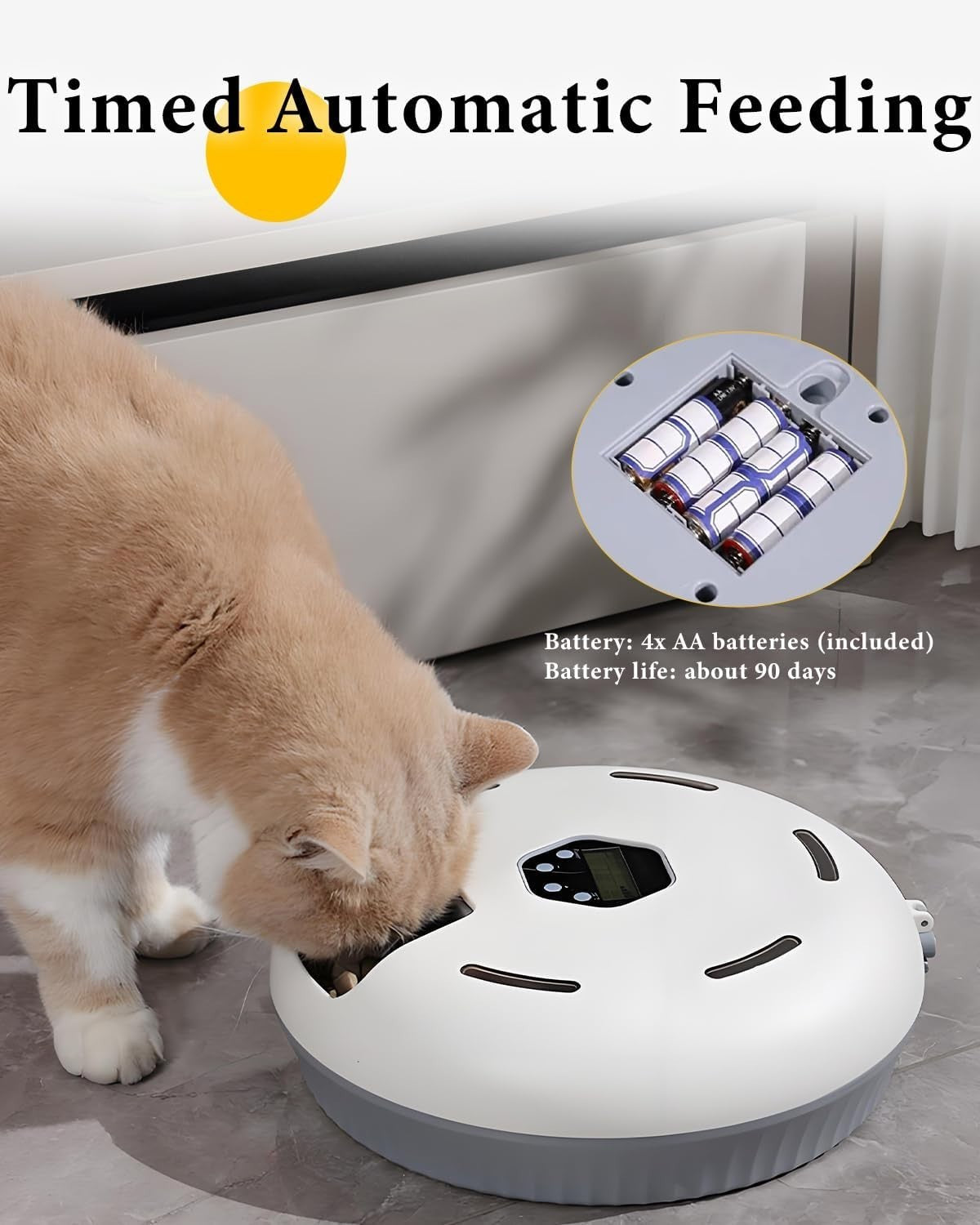 6 Meal Automatic Wet Cat Feeder Timer Ice Pack Food Dispenser Bowl