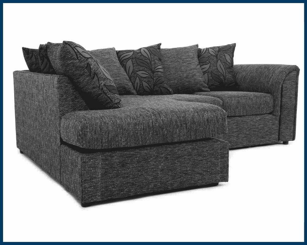 L Shaped Corner Sofa 4 Seater Plush Velvet Scatterback Comfy Lounge Left Hand