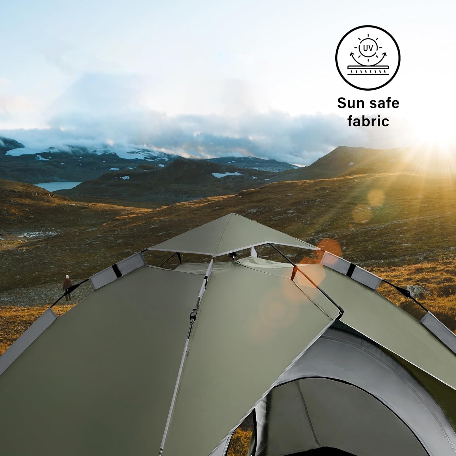 Instant Pop Up Camping Tent 4 Season Waterproof Dome Large