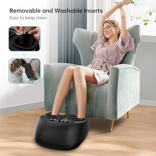 Shiatsu Foot Massager with Heat, Compression, Vibration & Remote Control