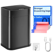6 Gallon Touchless Kitchen Bin 360° Sensor Stainless Steel Soft Close