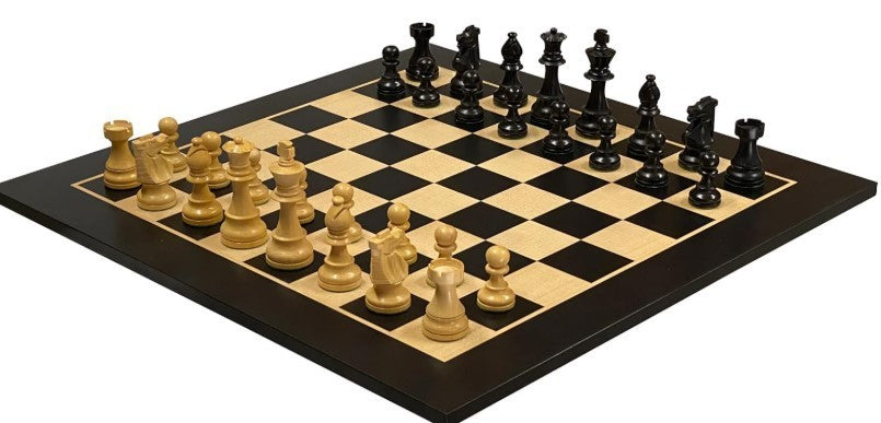 Luxury Anegre Wooden Chess Set with Weighted Pieces & Storage Case