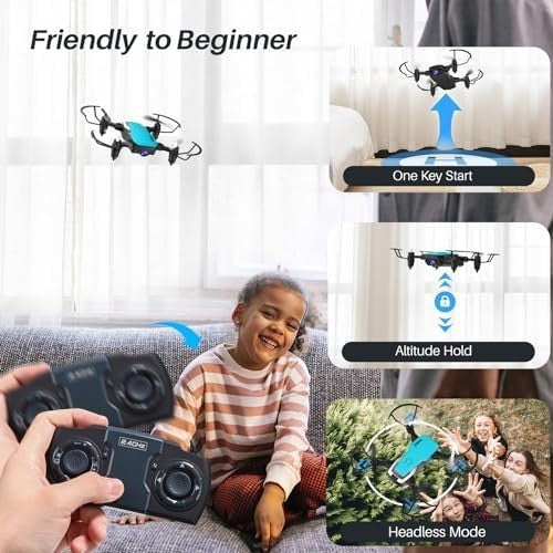 720P HD Mini Drone Foldable Quadcopter WiFi Camera Altitude Hold Blue