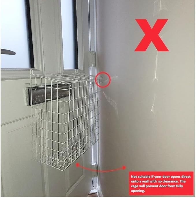 Indoor Letterbox Cage Mail Catcher | No Screws | Pet-Proof Secure Post Holder