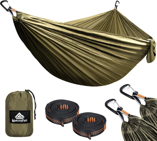Ultra-Light Travel Camping Hammock 300kg Load Breathable Parachute Nylon