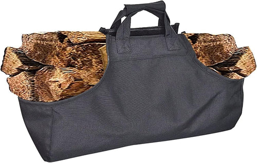 Heavy Duty Oxford Cloth Log Holder Bag with Handles – Large 58x18x18 cm Kindling