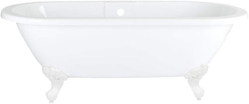 White Double Ended Freestanding Roll Top Bath 1795x785mm White Claw Feet