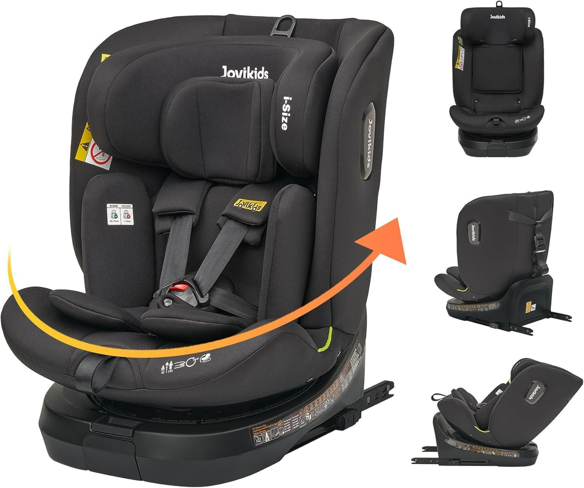 360° Rotating ISOFIX Car Seat i-Size 0–12 Years 40–150cm Newborn Child