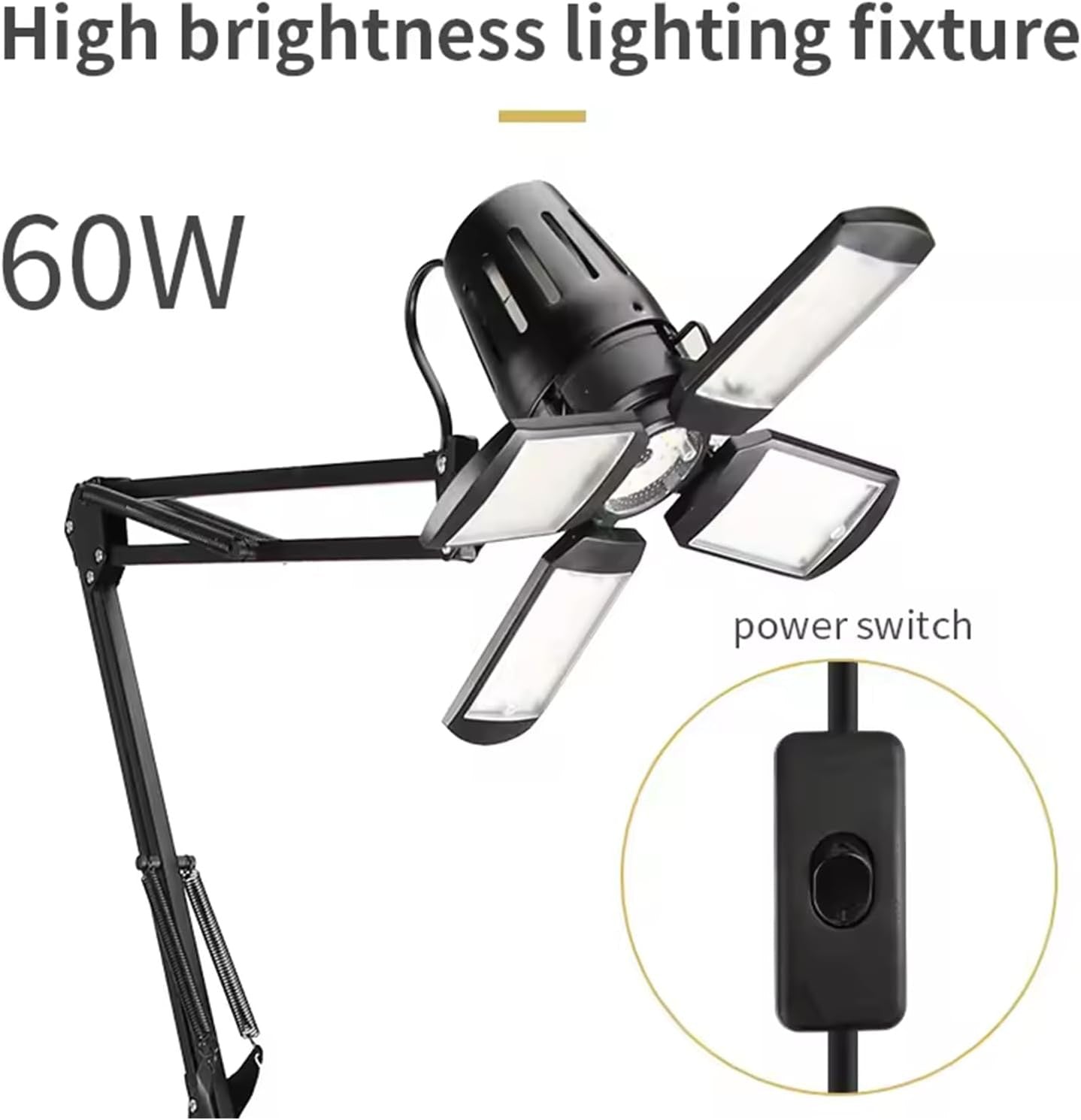 Tattoo Workstation LED Light Adjustable Rolling Table Phone Tablet Holder