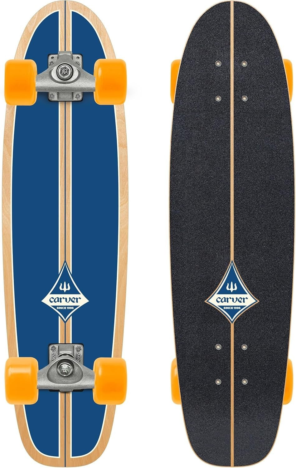 C7 Surfskate 29" Maple Deck Blue Complete 68mm Polyurethane Wheels