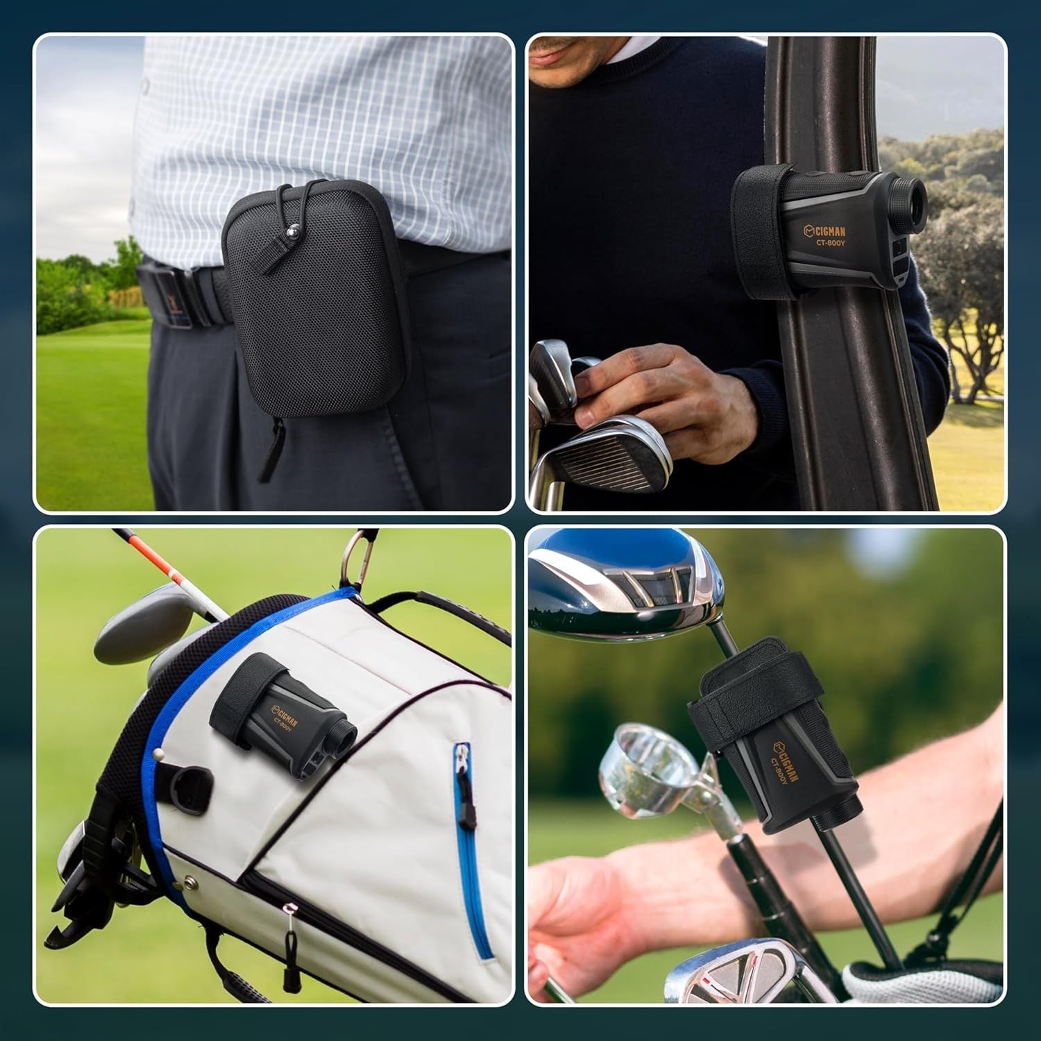 Golf Range Finder 800 Yards Slope Flag Lock Vibration USB Rechargeable