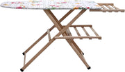 Wooden Ironing Board Adjustable Height Foldable Beech Wood Boiler Holder