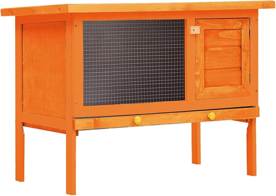Outdoor Rabbit Hutch Wooden Cage Weatherproof Secure Small Animal House