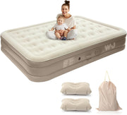 King Inflatable Air Mattress w/ Built-in Pump & LED Camping Light