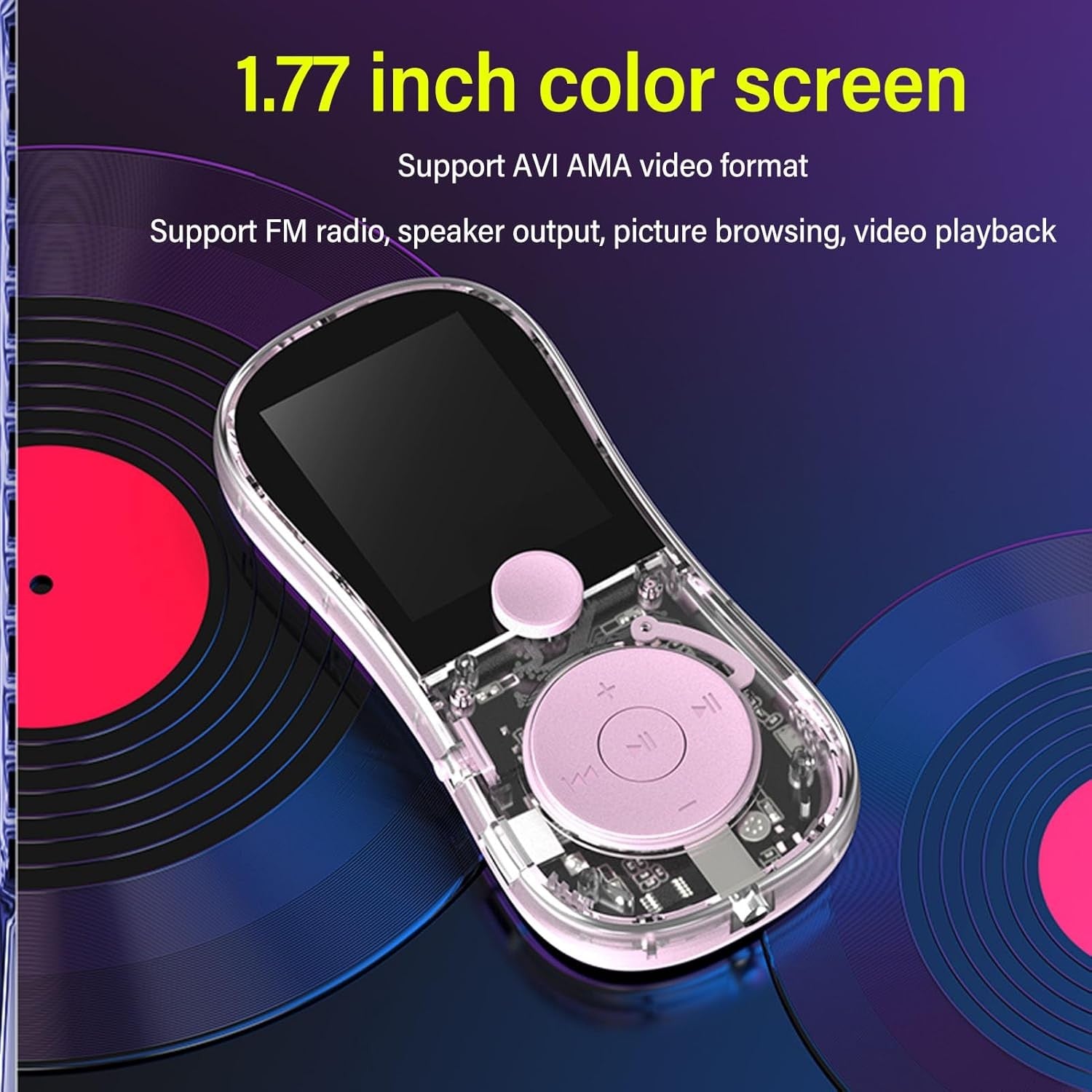 Bluetooth MP3 Player 32GB HiFi Speaker FM Video Recorder