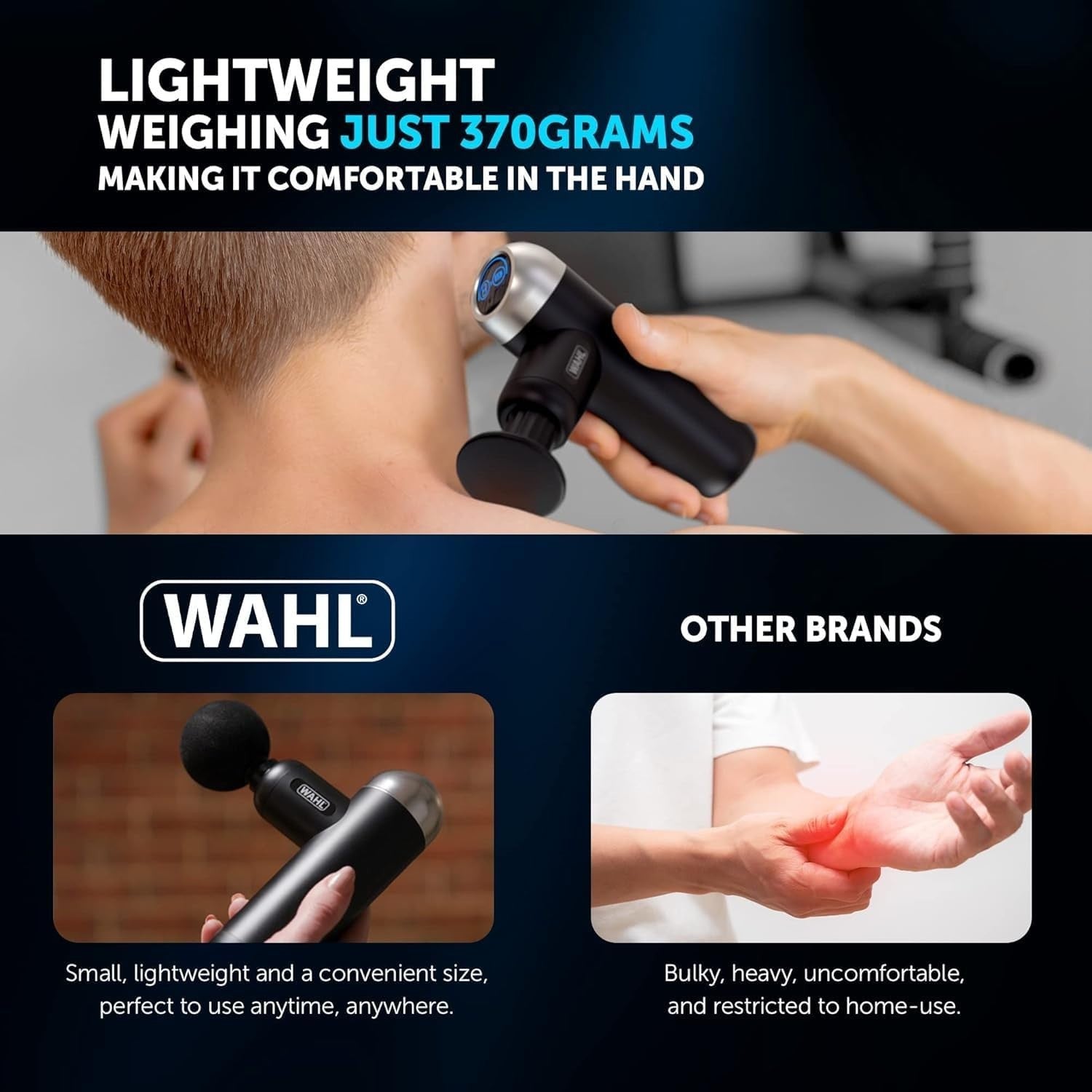 Mini Massage Gun Deep Tissue Percussion LCD Screen Cordless Muscle Relief