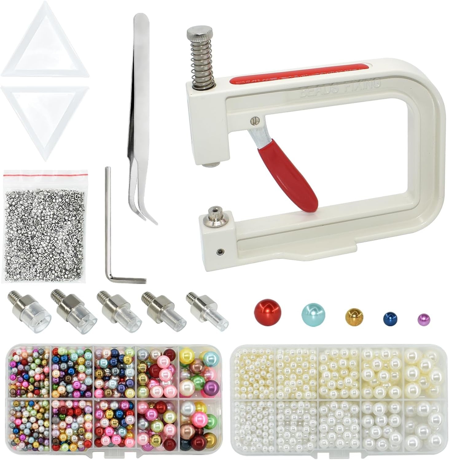 Pearl Setting Machine Kit 5400pcs Beads Hand Press Rivet Tool