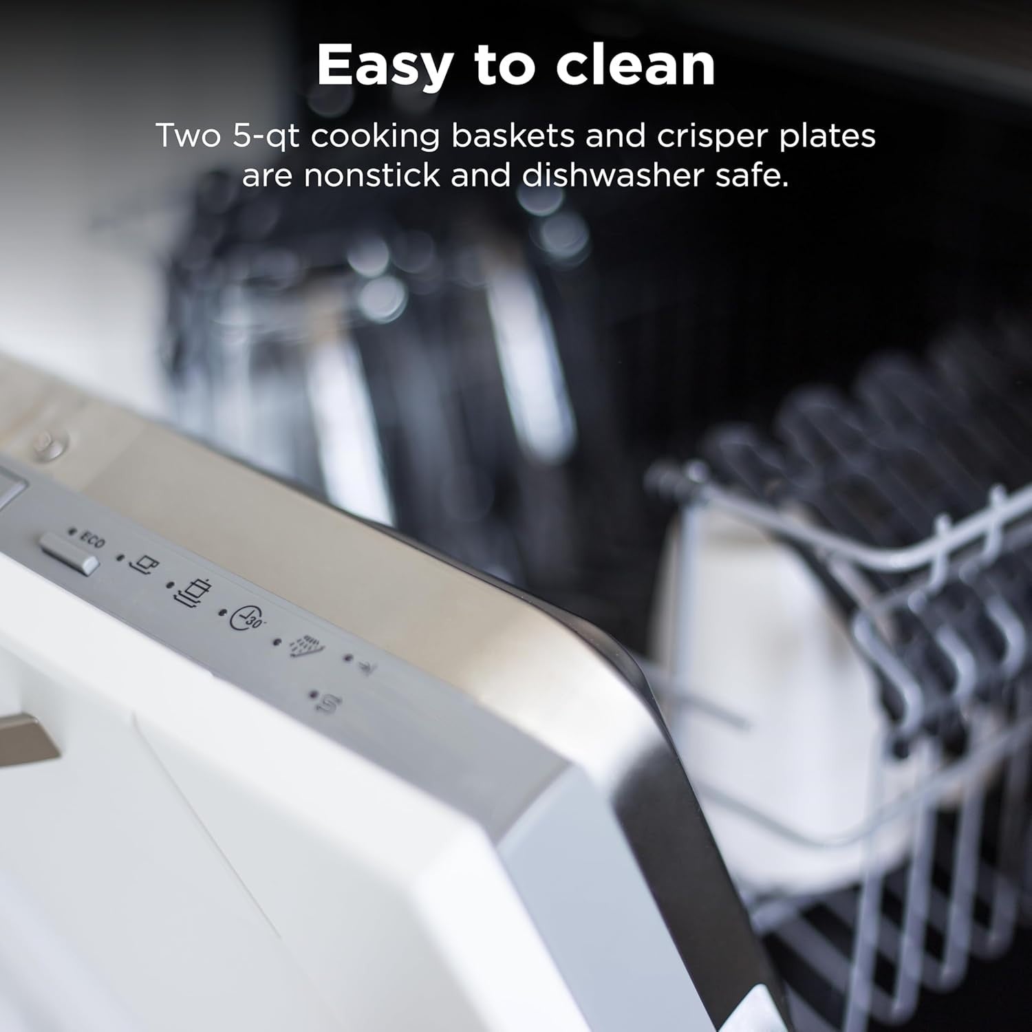 Dual Basket Air Fryer 10QT Smart Thermometer Smart Finish Match Cook XL Grey