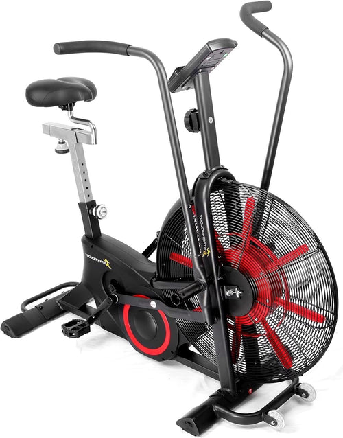 Titanium Air & Magnetic Assault Bike 15-Level Resistance Full Body Trainer LCD