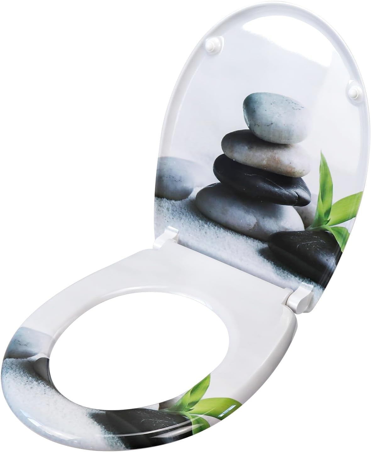 Soft Close Toilet Seat Quick Release Lid Top Fixing Duroplast 45x37cm
