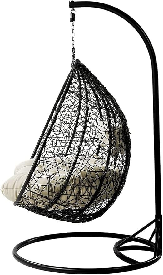 Luxury Rattan Hanging Egg Chair Double Swing Seat w/ Cushions Outdoor Garden
