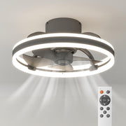 50cm Ceiling Fan with Light, Remote, 6 Speeds, Dimmable, Black