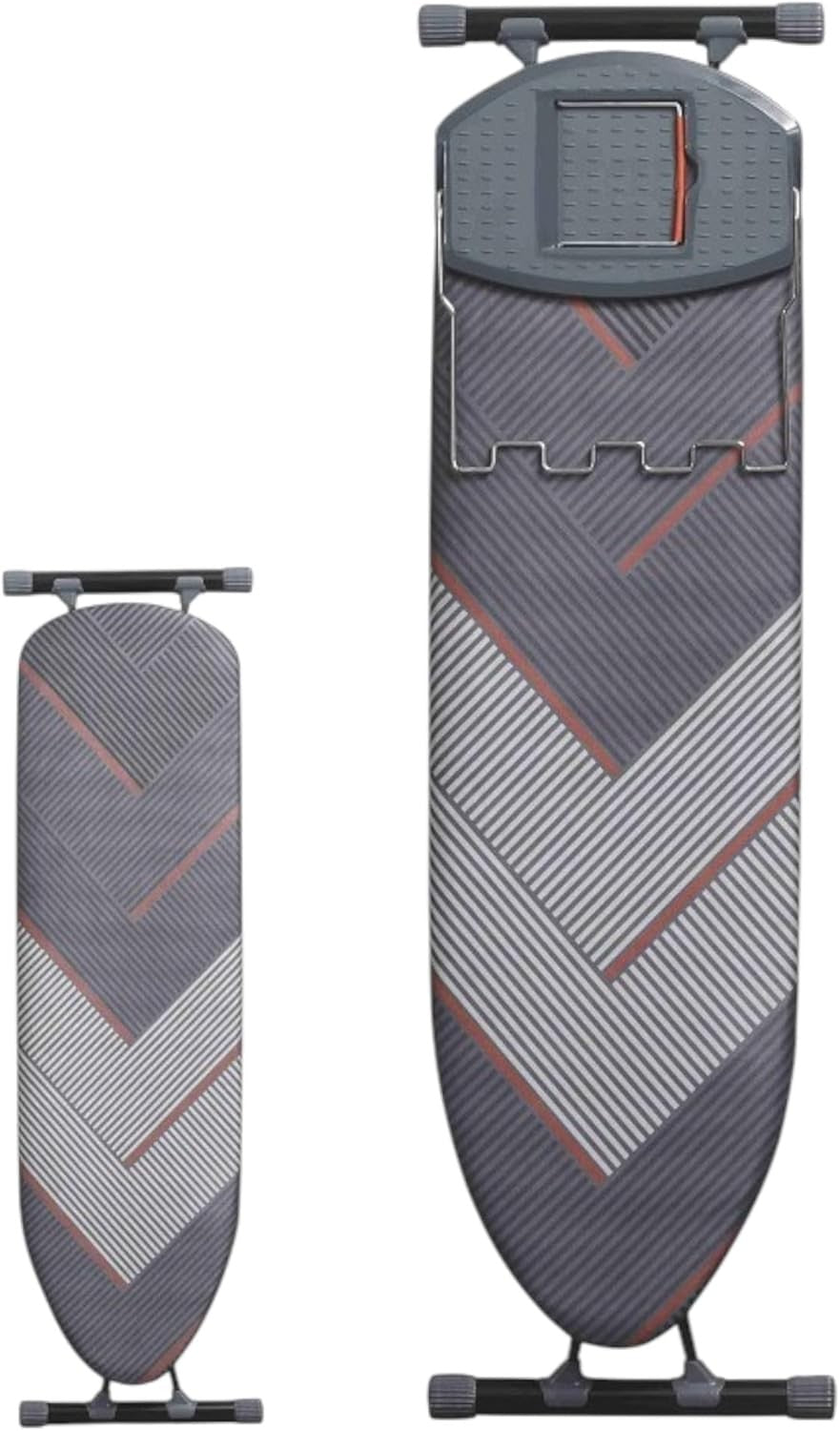 Large Ironing Board 140x40cm Adjustable Height Grey Steam Holder Non Slip