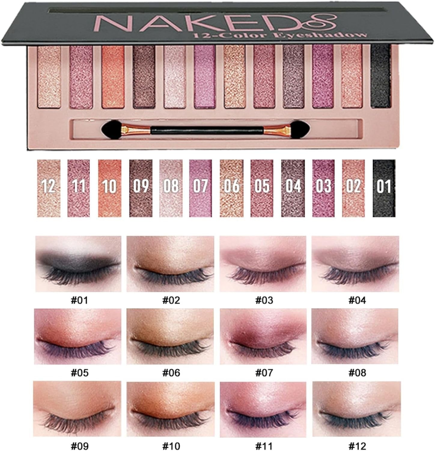All-in-One Makeup Kit – Eyeshadow, Lipstick, Foundation & Brushes